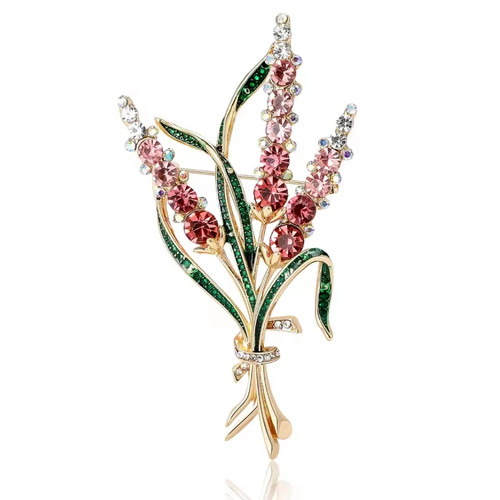 Lavender flower brooch bouquet - lavender,